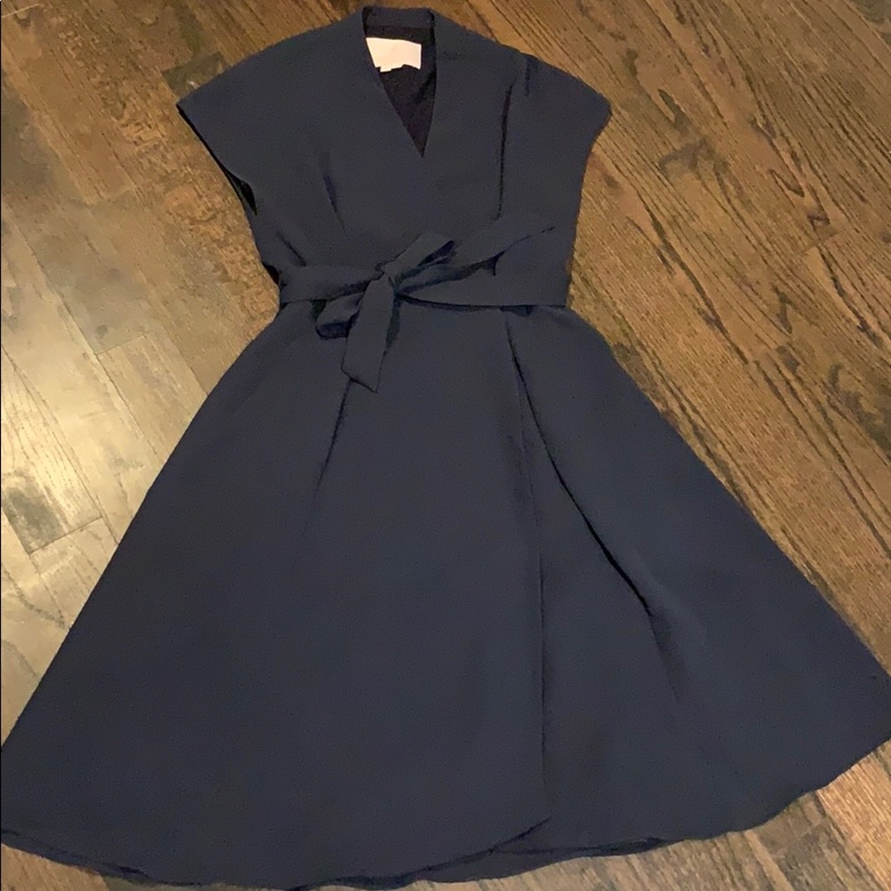 Gal meets glam navy blue wrap dress size 8
